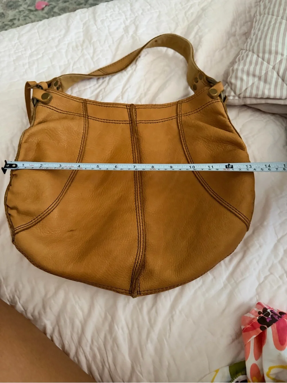 Lucky Brand Cognac Leather Hobo Shoulder Bag